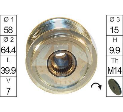 ZN5509
ERA
Alternator - sprzęgło jednokierunkowe
