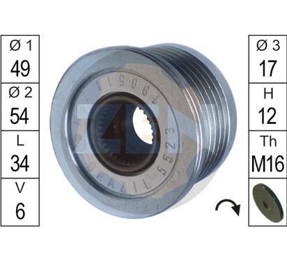 ZN5523
ERA
Alternator - sprzęgło jednokierunkowe
