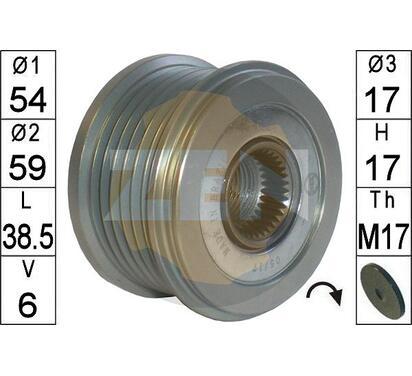 ZN5678
ERA
Alternator - sprzęgło jednokierunkowe
