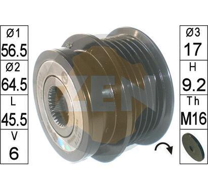 ZN6003
ERA
Alternator - sprzęgło jednokierunkowe
