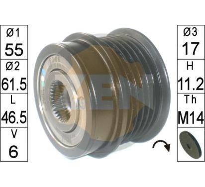 ZN6006
ERA
Alternator - sprzęgło jednokierunkowe
