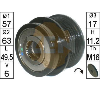 ZN6010
ERA
Alternator - sprzęgło jednokierunkowe
