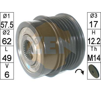 ZN6013
ERA
Alternator - sprzęgło jednokierunkowe
