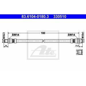 83.6104-0180.3
ATE
Przewód hamulcowy elastyczny
