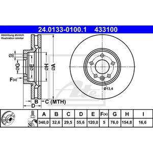 24.0133-0100.1
ATE
Tarcza hamulcowa
