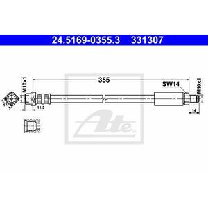 24.5169-0355.3
ATE
Przewód hamulcowy elastyczny
