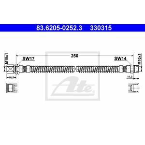 83.6205-0252.3
ATE
Przewód hamulcowy elastyczny
