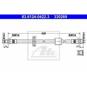 83.6124-0422.3
ATE
Przewód hamulcowy elastyczny
