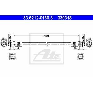 83.6212-0160.3
ATE
Przewód hamulcowy elastyczny

