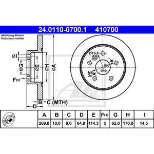 24.0110-0700.1
ATE
Tarcza hamulcowa
