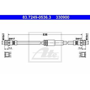 83.7249-0536.3
ATE
Przewód hamulcowy elastyczny
