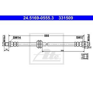 24.5169-0555.3
ATE
Przewód hamulcowy elastyczny
