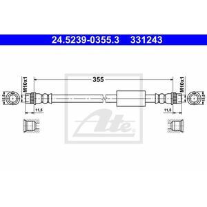 24.5239-0355.3
ATE
Przewód hamulcowy elastyczny
