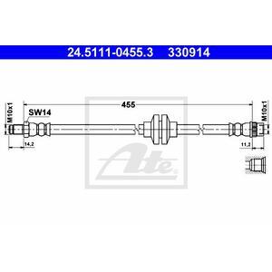 24.5111-0455.3
ATE
Przewód hamulcowy elastyczny
