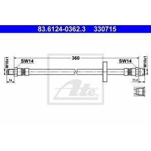 83.6124-0362.3
ATE
Przewód hamulcowy elastyczny
