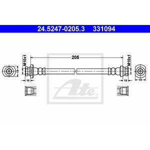 24.5247-0205.3
ATE
Przewód hamulcowy elastyczny

