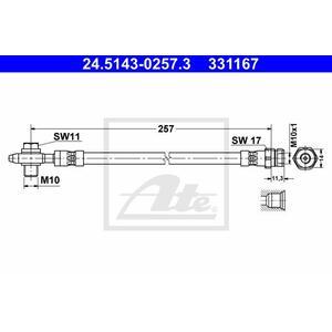 24.5143-0257.3
ATE
Przewód hamulcowy elastyczny
