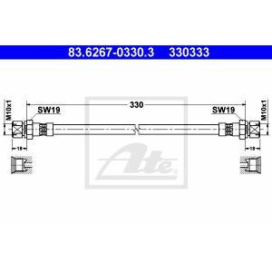 83.6267-0330.3
ATE
Przewód hamulcowy elastyczny
