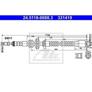 24.5118-0688.3
ATE
Przewód hamulcowy elastyczny
