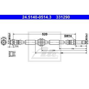 331290
ATE
Przewód hamulcowy elastyczny
