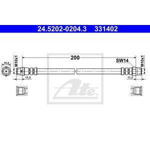 24.5202-0204.3
ATE
Przewód hamulcowy elastyczny
