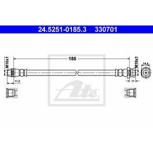 24.5251-0185.3
ATE
Przewód hamulcowy elastyczny
