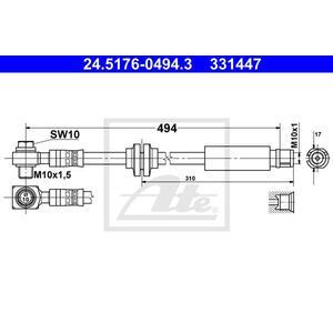 24.5176-0494.3
ATE
Przewód hamulcowy elastyczny
