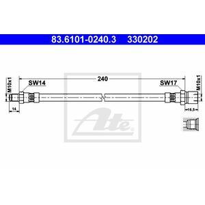 83.6101-0240.3
ATE
Przewód hamulcowy elastyczny

