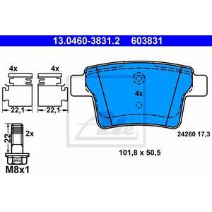 13.0460-3831.2
ATE
Klocki hamulcowe
