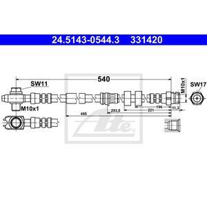 24.5143-0544.3
ATE
Przewód hamulcowy elastyczny
