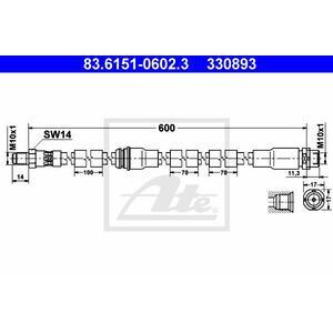 83.6151-0602.3
ATE
Przewód hamulcowy elastyczny
