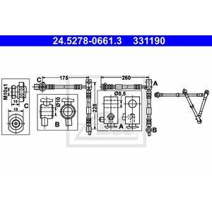 24.5278-0661.3
ATE
Przewód hamulcowy elastyczny
