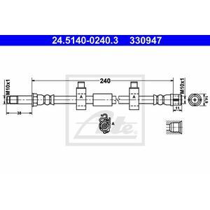 24.5140-0240.3
ATE
Przewód hamulcowy elastyczny
