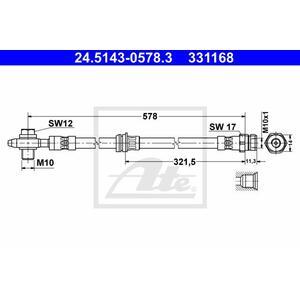 24.5143-0578.3
ATE
Przewód hamulcowy elastyczny
