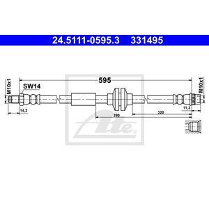 24.5111-0595.3
ATE
Przewód hamulcowy elastyczny
