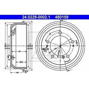 24.0228-0002.1
ATE
Bęben hamulcowy
