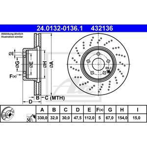 24.0132-0136.1
ATE
Tarcza hamulcowa
