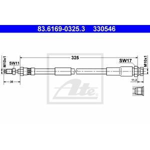 83.6169-0325.3
ATE
Przewód hamulcowy elastyczny
