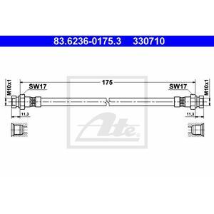 83.6236-0175.3
ATE
Przewód hamulcowy elastyczny
