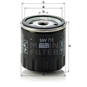 MW 713
MANN-FILTER
Filtr oleju
