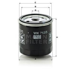 WK 712/5
MANN-FILTER LKW
Filtr paliwa
