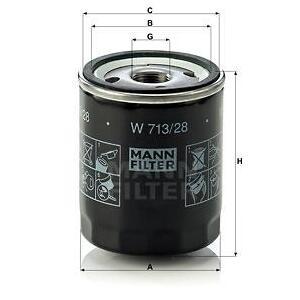 W 713/28
MANN-FILTER
Filtr oleju
