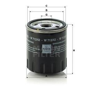 W 712/42
MANN-FILTER LKW
Filtr oleju
