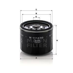 W 1114/80
MANN-FILTER
Filtr oleju
