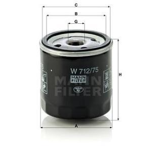 W 712/75
MANN-FILTER
Filtr oleju
