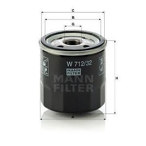 W 712/32
MANN-FILTER
Filtr oleju
