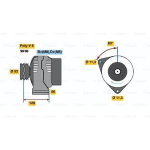 1 986 A01 160
BOSCH
Alternator
