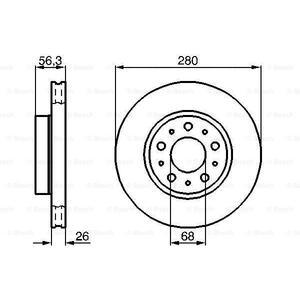 0 986 478 298
BOSCH
Tarcza hamulcowa
