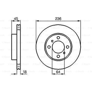 0 986 478 572
BOSCH
Tarcza hamulcowa
