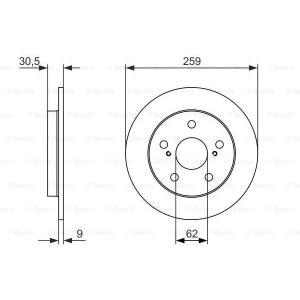 0 986 479 765
BOSCH
Tarcza hamulcowa
